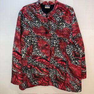 SOUTHERN LADY ANIMAL PRINT QUILTED JACKET SIZE 24W